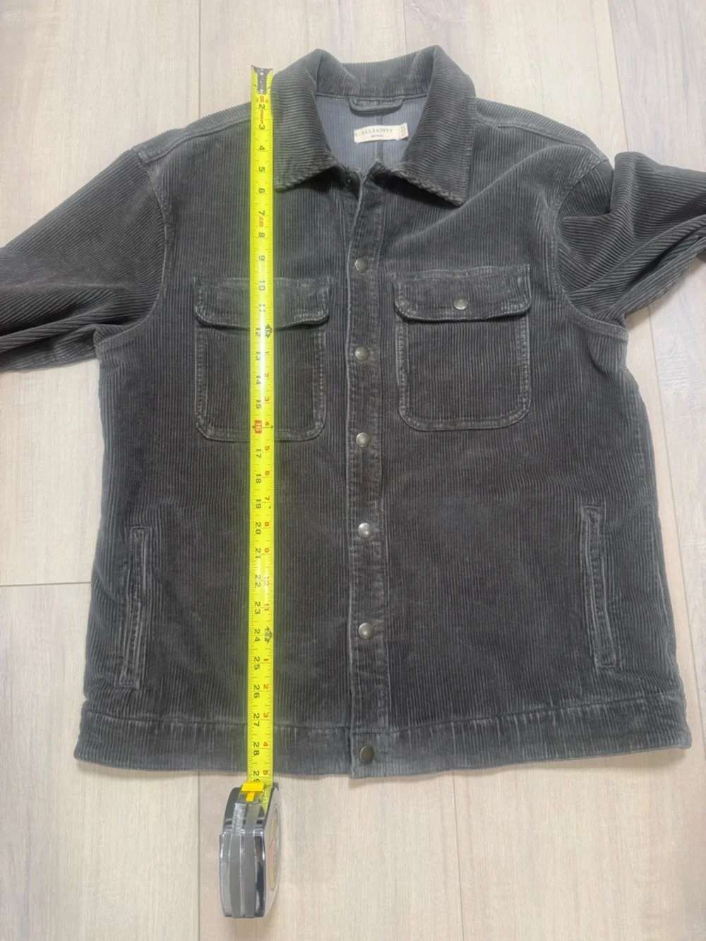 All Saints Men's Corduroy Shirt Jacket - Olive Gray